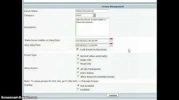 Discussion Forums Sakai