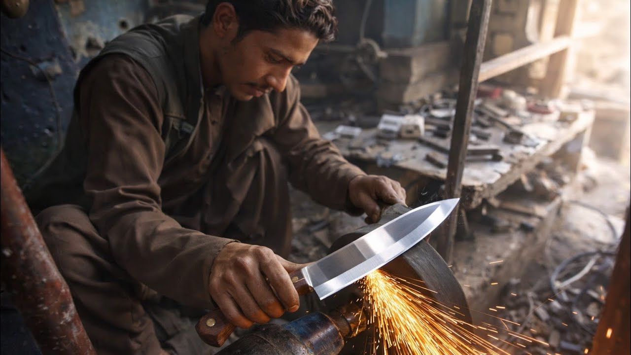 Sharp And Shiny Old Big Knives Are Repaired By Black Smith Beautifully # The Product Makerzz 