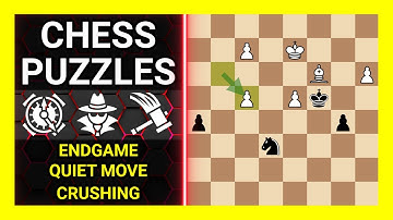 Chess Puzzles to Practice. Themes: Endgame, Quiet move, Crushing. Learn Chess
