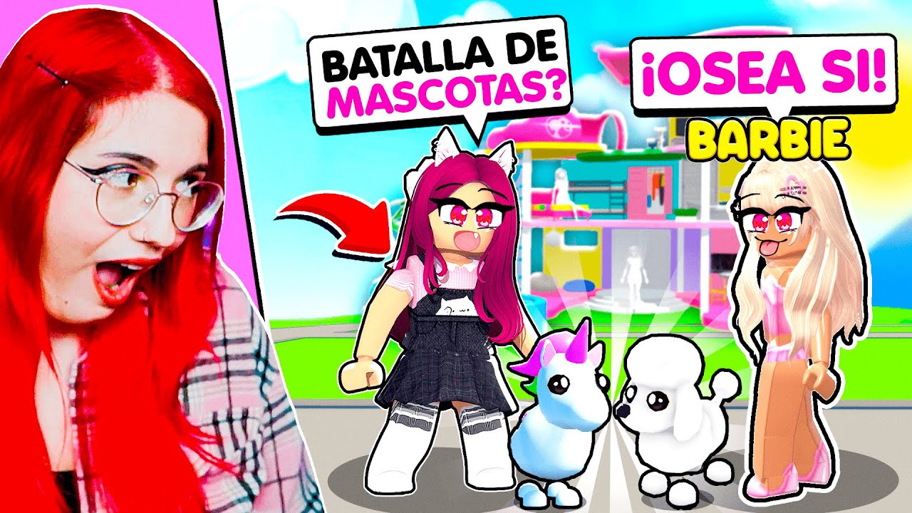 HAGO UNA BATALLA DE MASCOTAS *CONTRA BARBIE* con *MASCOTAS DE BARBIE* en ADOPT ME ROBLOX 😱