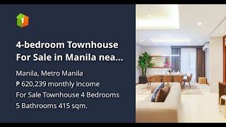4-Bedroom Townhouse For Sale In Manila Near Sm Sta Mesa, Metro Manila