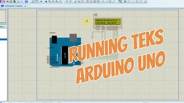 RUNNING  TEXT SIMULASI PROTEUS ARDUINO UNO DENGAN LCD 16x2