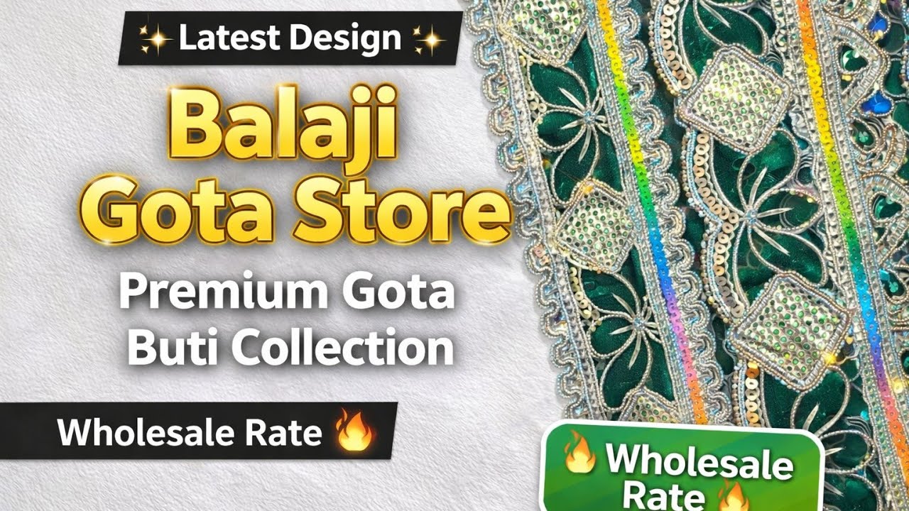 🔥 नया Gota बूटी कलेक्शन | होलसेल में उपलब्ध 🌟 डिज़ाइनर Gota वर्क | बेस्ट क्वालिटीट्रेंडिंग Gota बूटी