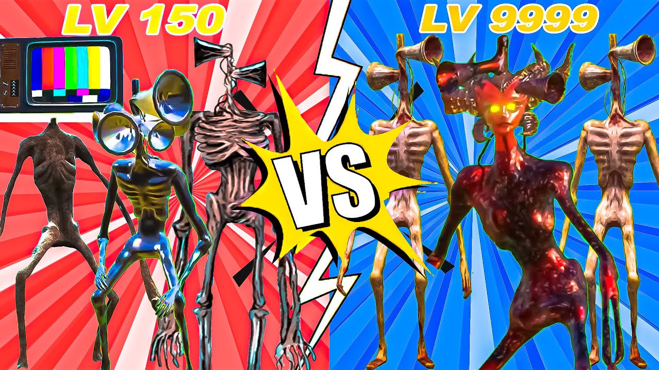 Team Siren Head VS SIREN HEAD Level Up Boss | MONSTER BATTLE | - YouTube