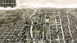 Evansville Indiana 1888 Panoramic Bird's Eye View Map 7261