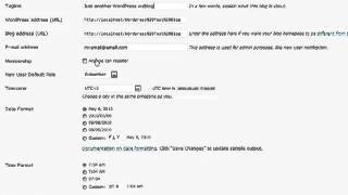 Wordpress Tutorial For Beginners Part 16 - General Settings