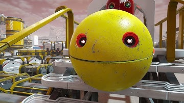 Pacman vs Lava Robot, Desert Worm, and More: Sci-Fi Labyrinth Adventure Unfolds