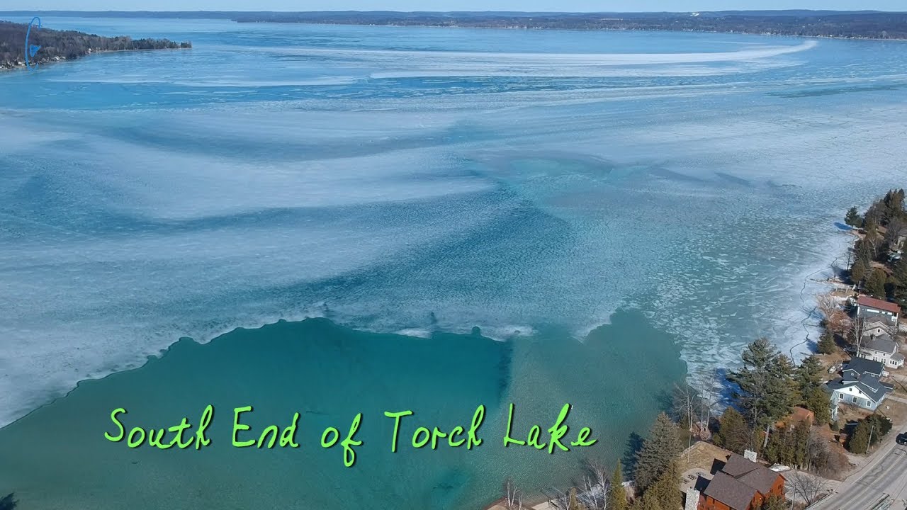 March Drone Edit Of Frozen Torch Lake Michigan Youtube