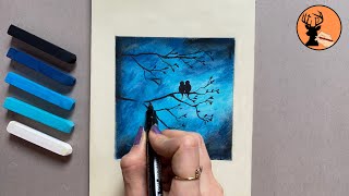 Birds Drawing: How Can I Draw Amazing Birds In Forest With Soft Pastel For Beginners Step By Step screenshot 4