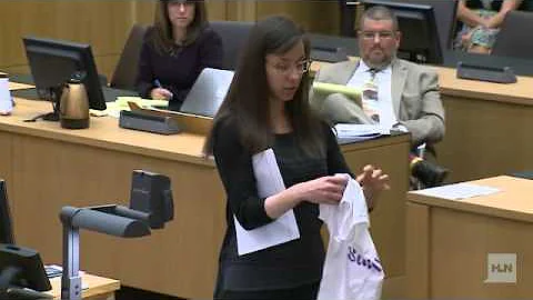 Watch: Jodi Arias unveils 'Survivor' T-shirt to jury