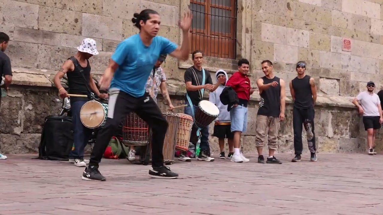 Capoeira show at the plaza