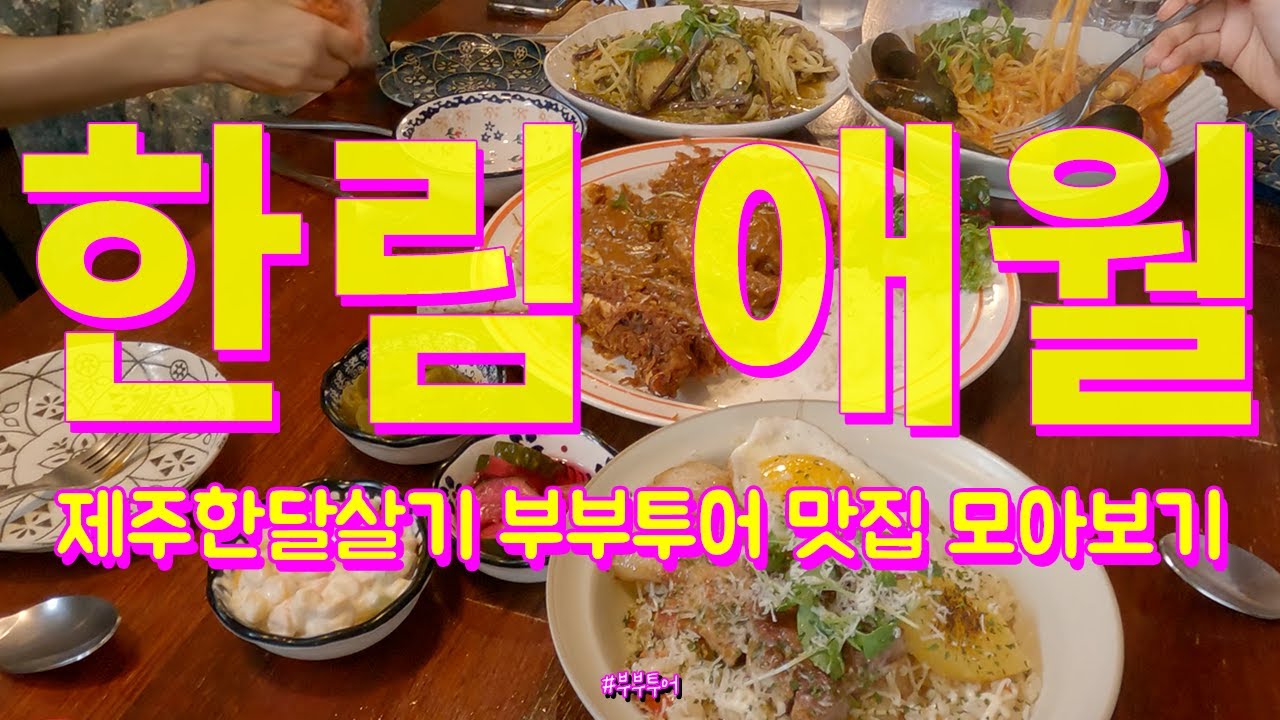 제주도 한림 애월 맛집 추천| 제주한달살기 부부투어가 다녀온 맛집 모아보기🍴🍚🍜🍗 #부부투어