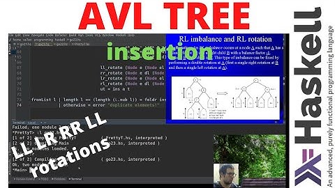 AVL tree insertion with haskell ( LL | LR | RR | RL rotations)