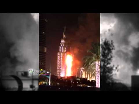 Fire at The Address, Downtown #Dubai 2016 | Massive Fire Burns Hotel In Dubai New Year's Eve 2016