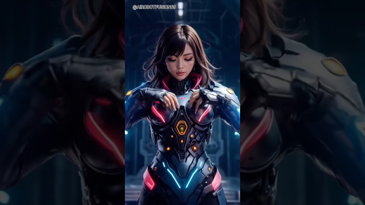 the robot girl opened her chest 