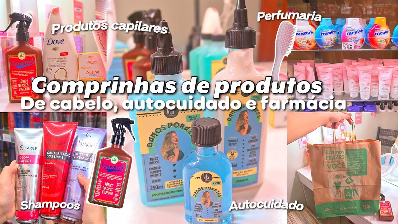 VLOG COMPRINHAS DE PRODUTOS DE CABELO E AUTOCUIDADO🛍️💗 farmácia, produtos de cabelo, perfumaria