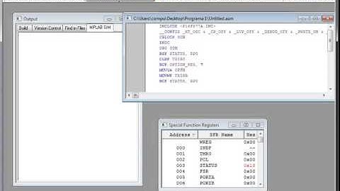 Generacion .HEX y Pequeña Simulacion -- MPLAB v8.92