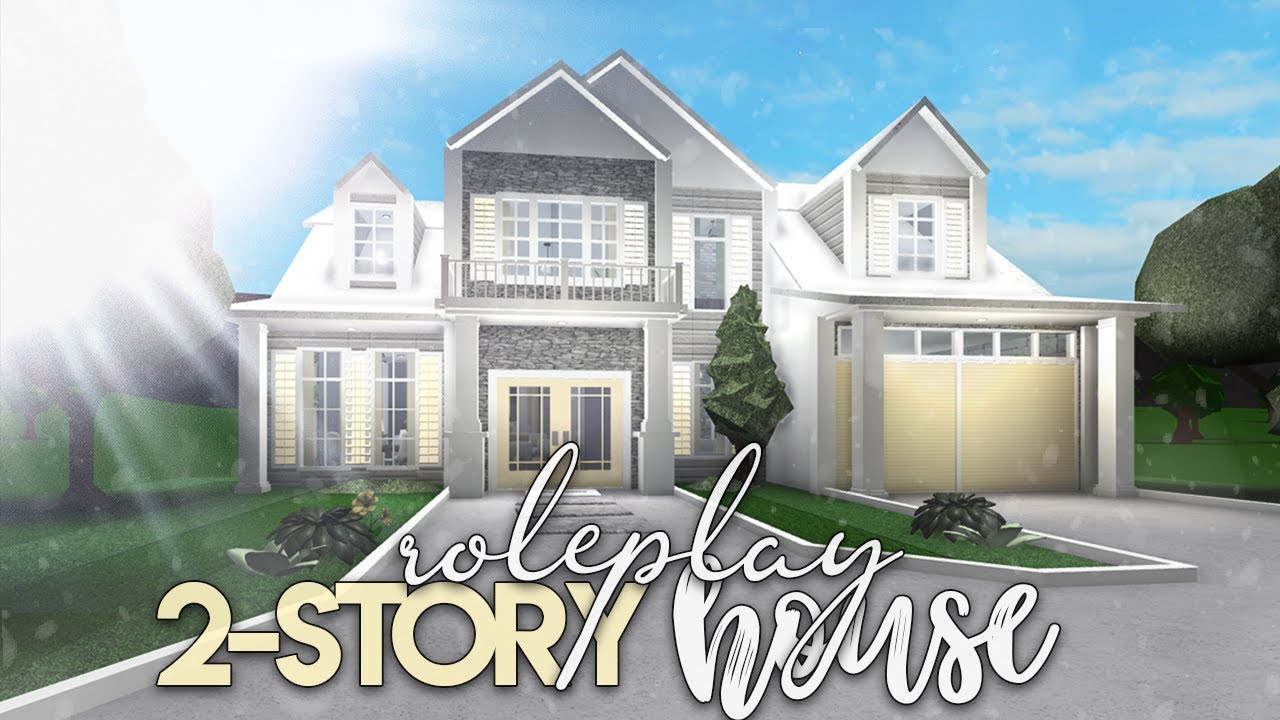 Roblox Bloxburg 2 Story Roleplay House House Build Youtube - roblox bloxburg family house 35k