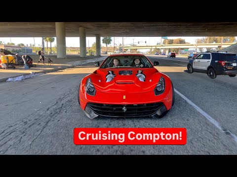 DRIVING 1,300 WHP TWIN TURBO FERRARI THROUGH COMPTON!