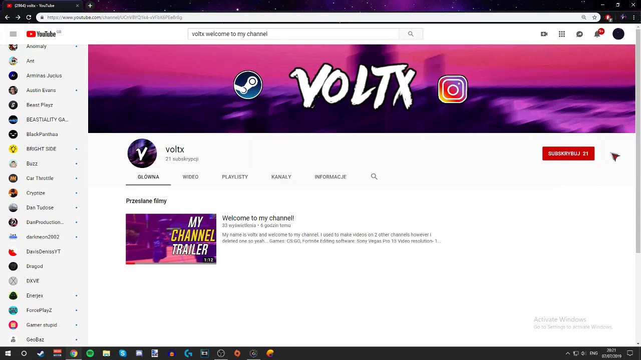 sub to new channel - YouTube