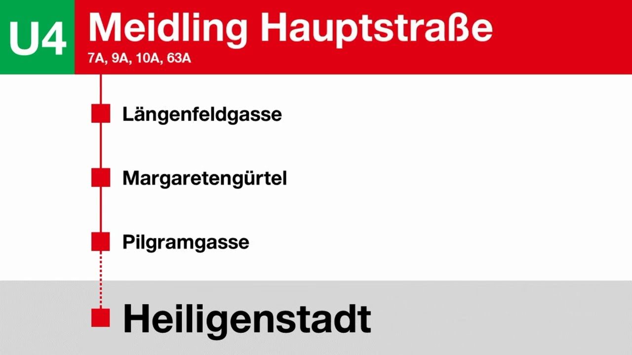 WienerLinien Ansagen » U4 Wien Hütteldorf — Wien Heiligenstadt | U-Bahn Wien | SLBahnen