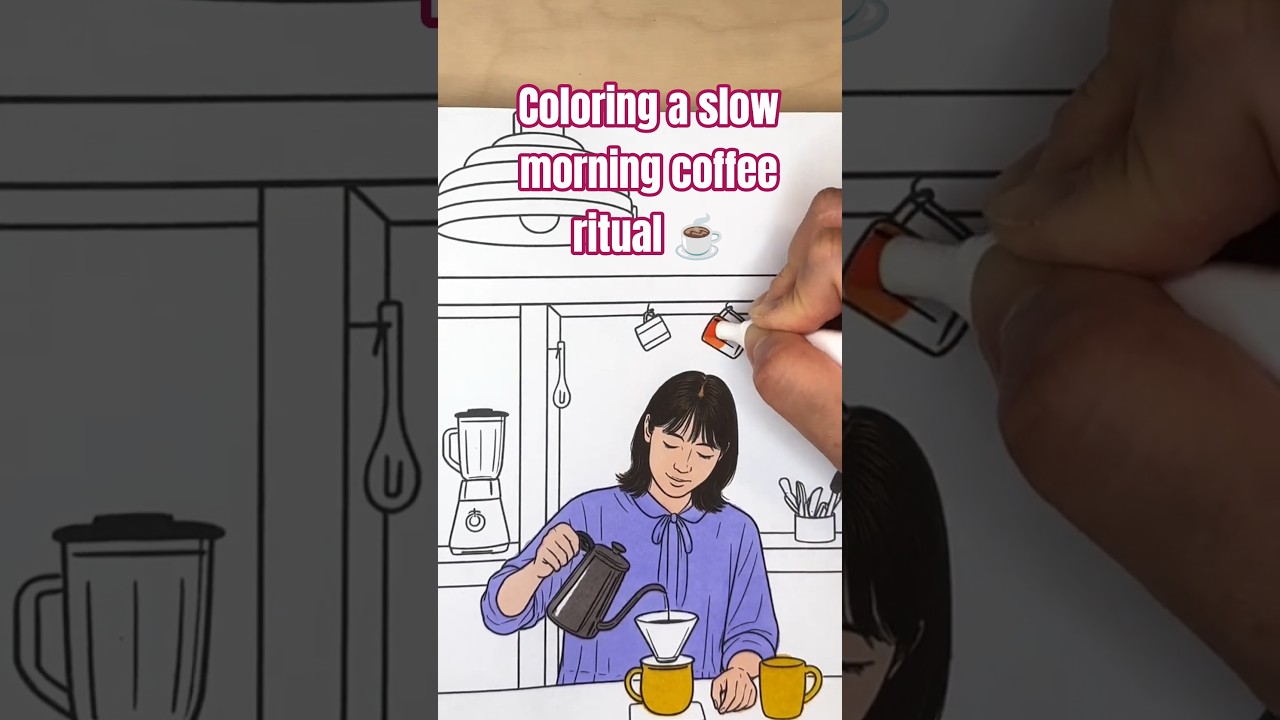 Coloring a Slow Morning Coffee Ritual ☕ | Free Printable Coloring Pages