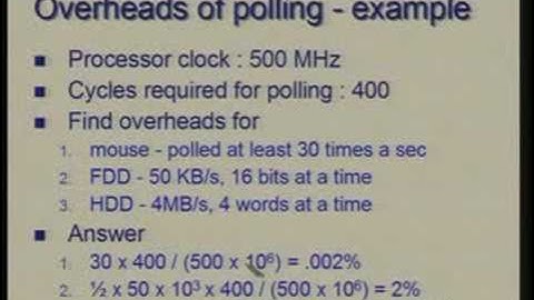 Lecture - 36 Input / Output Subsystem:I/O Operations