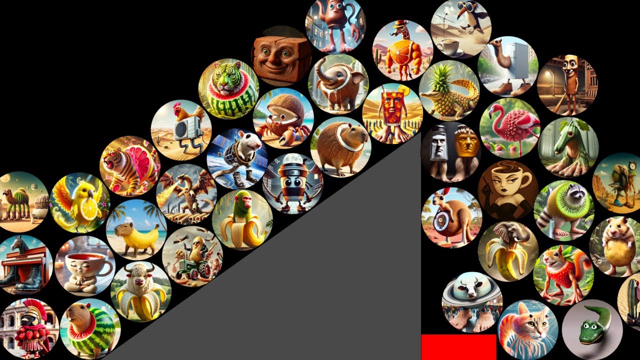 ALL 64 Italian Brainrot Marble Race Who Will Survive Till the End?