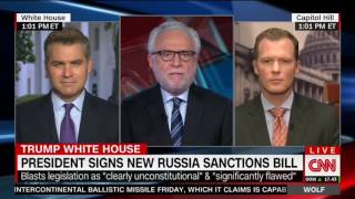 Trump Signs Russia Sanctions Law, but Slams the Legislation
