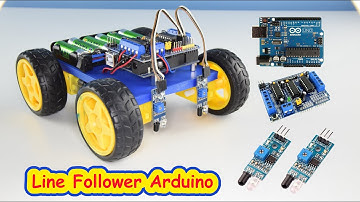 Line Follower Robot Arduino And  L293D Shield
