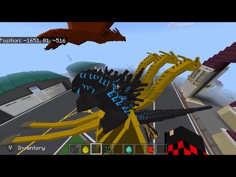 King Ghidorah vs Godzilla, Rodan, and Mothra (In Minecraft) - YouTube