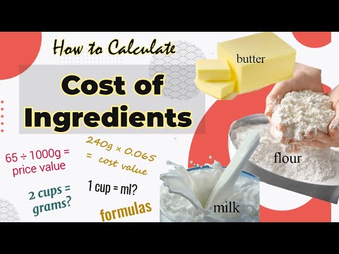 How To Calculate Cost Of Ingredients - Step by Step for beginners