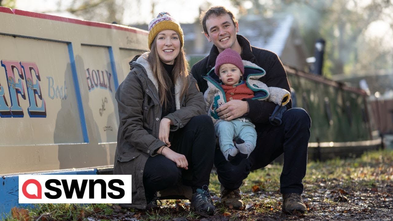 Couple ditch high-flying jobs to live on narrowboat with their one-year-old | SWNS