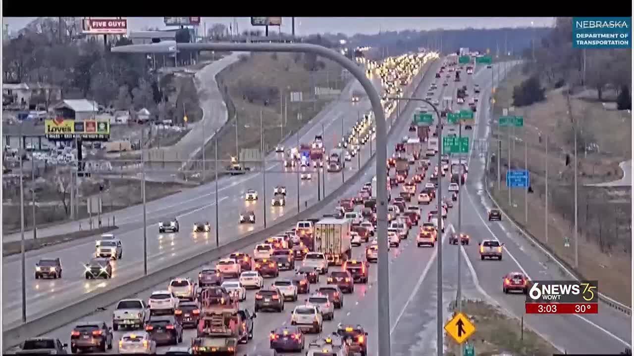 Slick roads lead to messy morning commute in Omaha