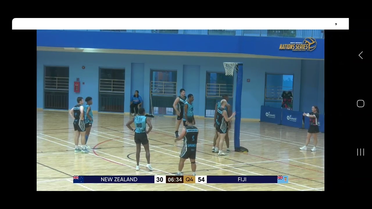 4th Qrt. 2025 Singapore, Mens Netball Nation Series, Fiji vs NZ.