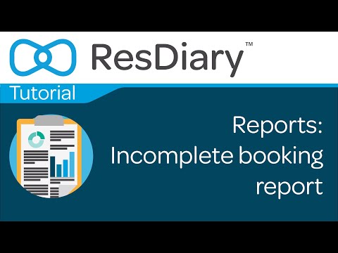 Reports Incomplete booking report