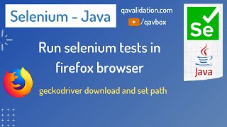 Run selenium tests on firefox browser using geckodriver