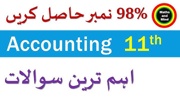 Principles of Accounting Guess Paper 2020-  Accounting Guess Paper 20201st year-#MathsandMind
