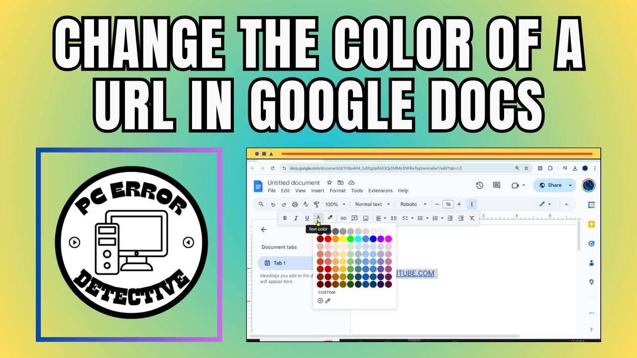 How to Change the Color of a URL in Google Docs - Step-by-Step Guide