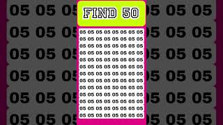 Find 50 😱🤔 join for more puzzle 🧩#viral #brainteasers #number #shorts #treanding #pypシ #quiz # new
