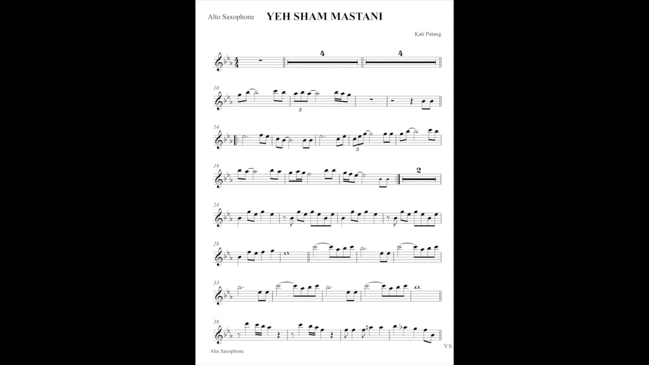 Yeh Sham Mastani (Bollywood Saxophone Cover) YouTube