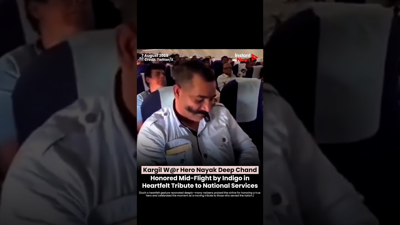 An ex-IAF pilot made a special announcement to passengers acknowledging Kargil War Hero's bravery.