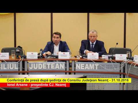 VIDEO Conferință de presă după ședința CJ Neamț-31 octombrie 2016, ZCH NEWS - sursa ta de informații