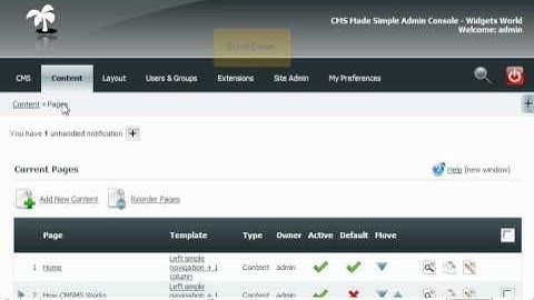 How to change the page template in CMS Made Simple - CMS Tutorials