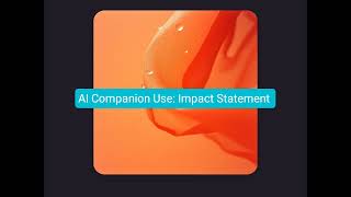 AI Companion Use: Impact Statement For Anoir