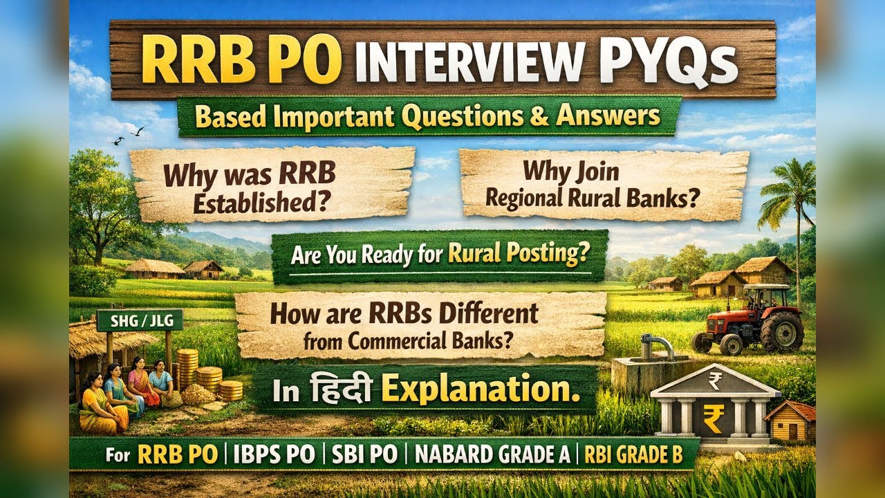 Part-1 | RRB PO Interview PYQs | Most Important Questions & Answers | RRB PO and RBI GRADE B 