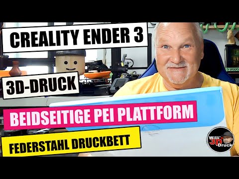 3D Druck Ender 3 Druckbett, Creality Beidseitige Federstahl PEI Plattform