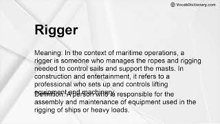 Rigger Meaning