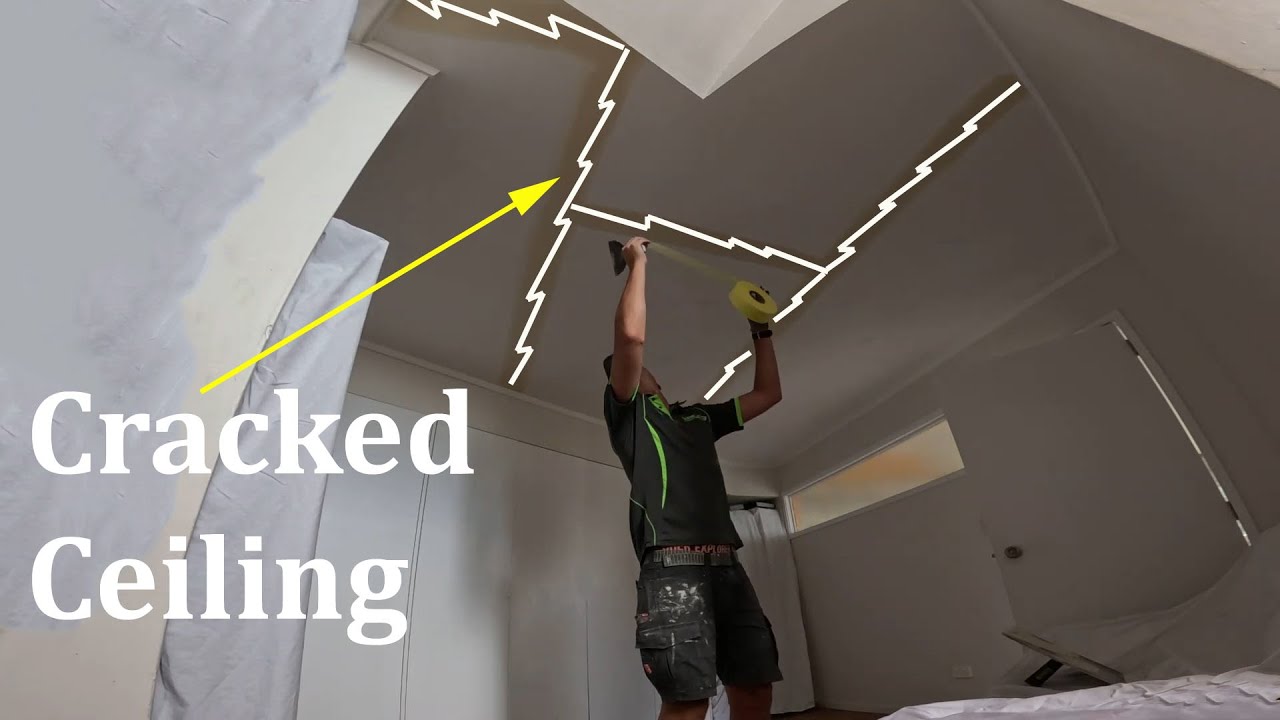 How to fix a crack in ceiling - the right way! - YouTube