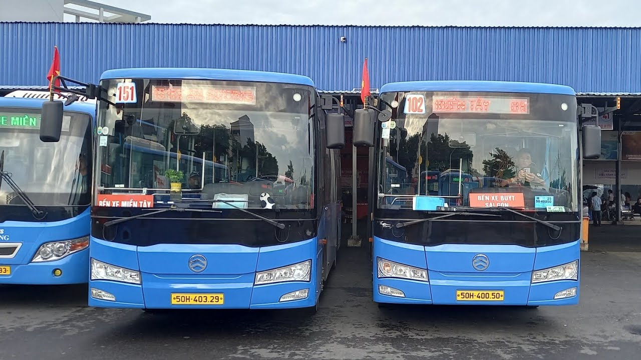 Lộ trình lượt về xe buýt tuyến 102 TP.HCM : Bến xe buýt Sài Gòn - Nguyễn Văn Linh - Bến xe Miền Tây 